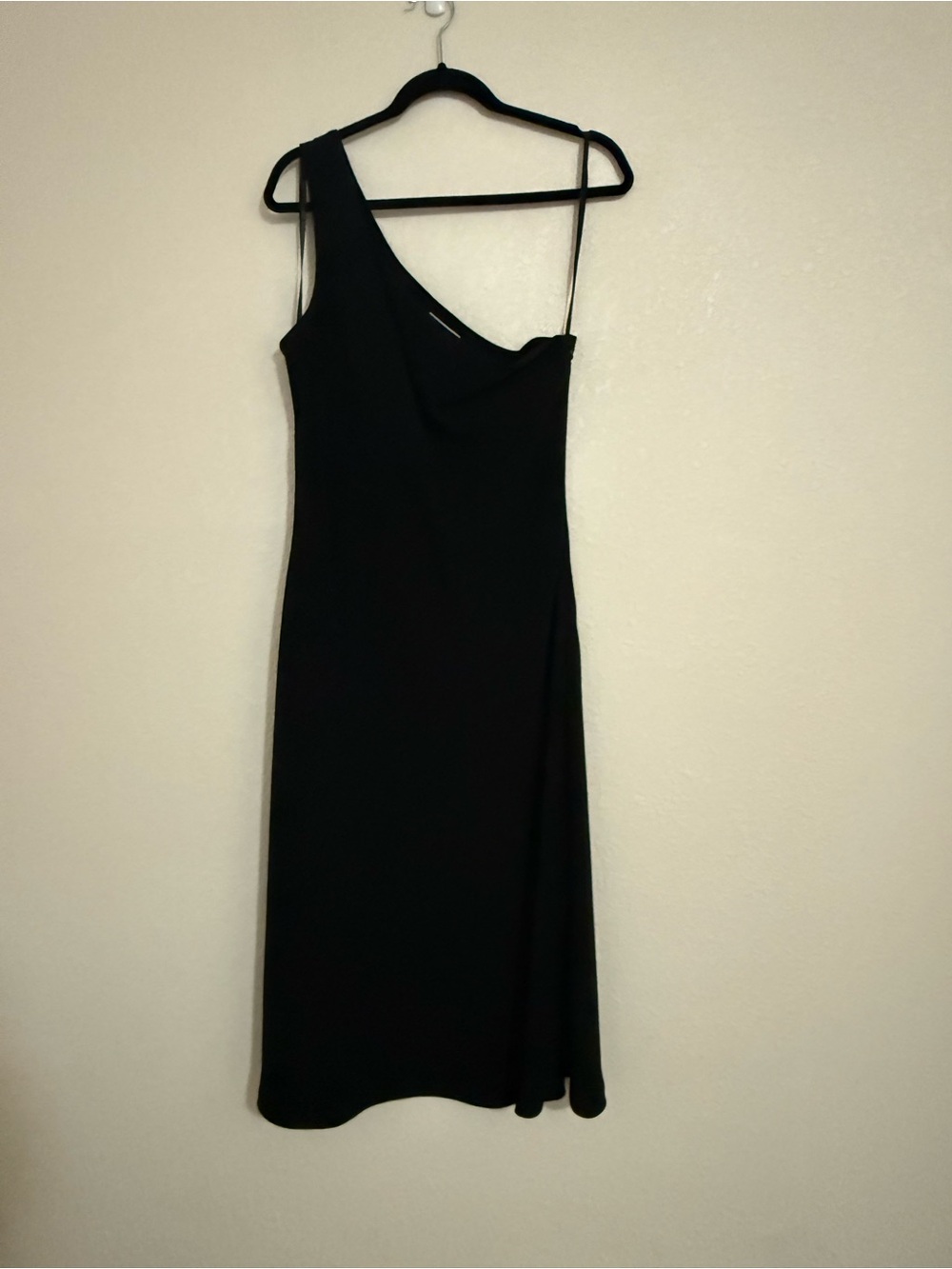 Calvin Klein Black One-Shoulder Midi Dress